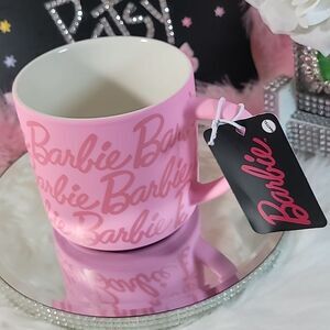 1824  BARBIE  Pink Classic Coffee  Ceramic Mug 16 oz  NWT